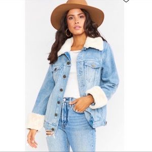 Show Me Your Mumu Denver Denim Jacket with Fur - Size Medium